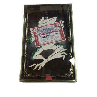 Rare Vintage Anheuser Busch Inc.  Budweiser Beer Label Frog Mirror