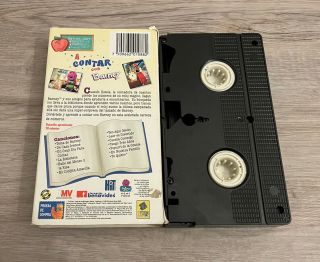 Barney’s A Contar Con,  Spanish VHS 1 2 3 Counting Very Rare Children’s Kids Tape 2