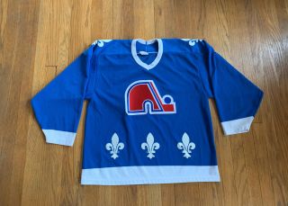 Vintage 90’s Quebec Nordiques Ccm Hockey Jersey Mens L Rare Colorado Avalanche