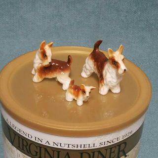 Vtg Rare Scottie Dogs Bone China Porcelain Miniature Figurines Japan