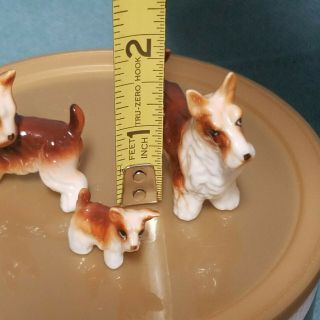 Vtg Rare Scottie Dogs Bone China Porcelain Miniature Figurines Japan 2