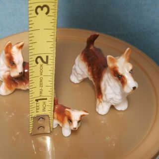 Vtg Rare Scottie Dogs Bone China Porcelain Miniature Figurines Japan 3