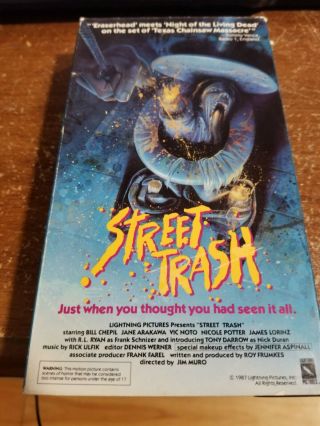 Street Trash Vhs Lightning Video Rare Cult Horror 1987 Play