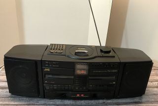 Rare Vintage Jvc Pc - X500 3d Le Boombox Ghetto Blaster 1990 Cd Tape