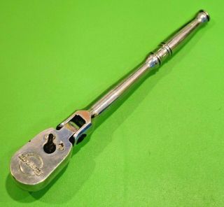 Snap On Tools 3/8 " Drive In 1/4 " Drive Body Flex Head Ratchet Fcf72 (427) Rare