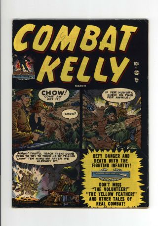 Combat Kelly 3 Vg 4.  0 - Extremely Rare Atlas - 1952