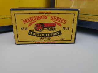 Vintage Matchbox Moko Lesney 11a Road Tanker Rare Type B2 Empty Box
