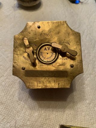 Antique French Pendulum Alarm Carriage Clock,  Rare 3