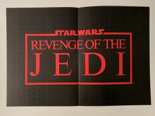 Star Wars Revenge Of The Jedi Large 4 Pg Promo Fold Out 1982 Title Rare