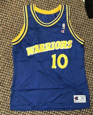 Vintage 90s Tim Hardaway Golden State Warriors Champion Jersey Size 44 Rare