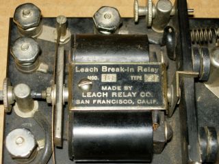 RARE 1928 LEACH BREAK - IN - RELAY MODEL 18 (COMBINED ANTENNA and POWER SWITCHING) 2