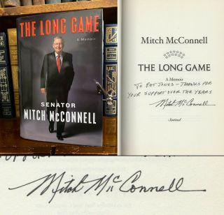 The Long Game: A Memoir Hand Signed By Senator Mitch Mcconnell Republican Rare