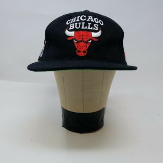 Rare Vintage Sports Specialties Chicago Bulls Snapback Hat Cap 90s Jordan Black