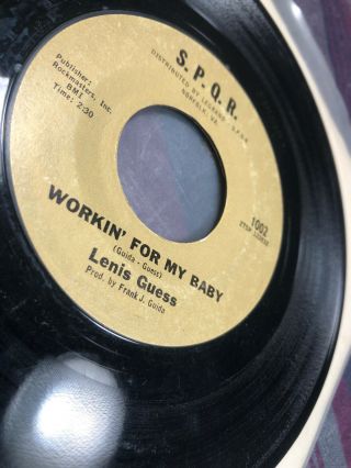 Rare Virginia Northern Soul Funk 45 Lenis Guess — For My Baby S.  P.  Q.  R.