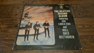 Rare Vinyl Lp The Beatles Second Album German Import Ztox 5558 Odeon Records