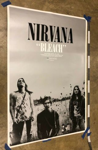 Nirvana Bleach Anniversary Promo Double Sided Gloss Poster Rare Sub Pop