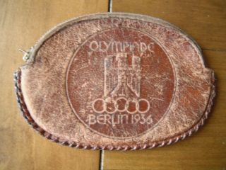 Olympics 1936 Purse Memorabilia.  Rare.  Jesse Owens Ww2 Unusual.  Leather German