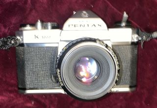 Rare Made In Japan Pentax K1000 35mm Slr Film Camera W/50mm F1.  2 Lens -
