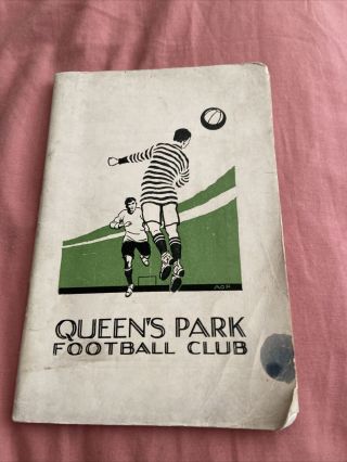 Queens Park Football Club Rare Book 1920s Hampden Park Scotland