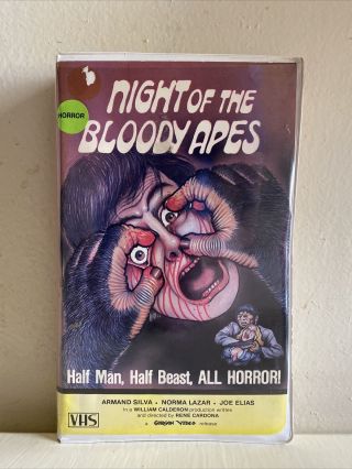Night Of The Bloody Apes Horror Gore Sci - Fi Vhs Gorgon Video Rare Grindhouse