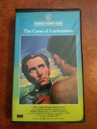 The Curse Of Frankenstein Vhs Time Warner Clamshell Big Box Rare Cushing Horror