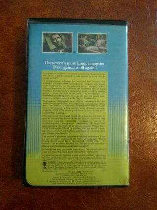 The Curse Of Frankenstein VHS Time Warner Clamshell Big Box Rare Cushing Horror 3
