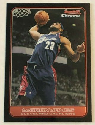 2006 - 07 Bowman Chrome Lebron James 22 Rare Cleveland Cavaliers Investment Card