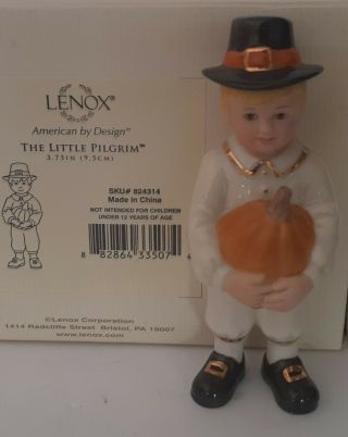 Lenox " The Little Pilgrim " Rare Figurine.  Thanksgiving Fall.
