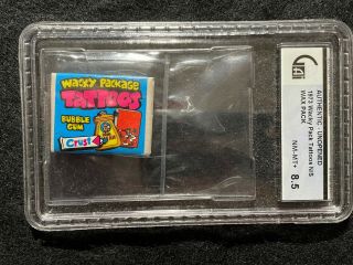 Graded Gai 1973 Wacky Packages Tattoos Pack Nm - Mt,  8.  5 Rare
