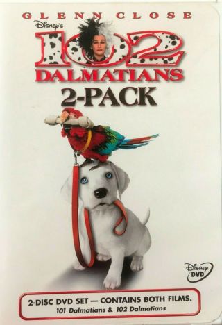 Disney 101 & 102 Dalmatians Live Action 2 - Pack Dvd Set Glenn Close Rare/oop