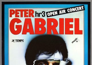 PETER GABRIEL Genesis - rare vintage Offenbach 1987 concert poster 2