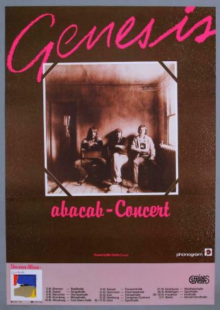 Genesis - Rare Vintage 1981 German Abacab Concert Poster All Dates