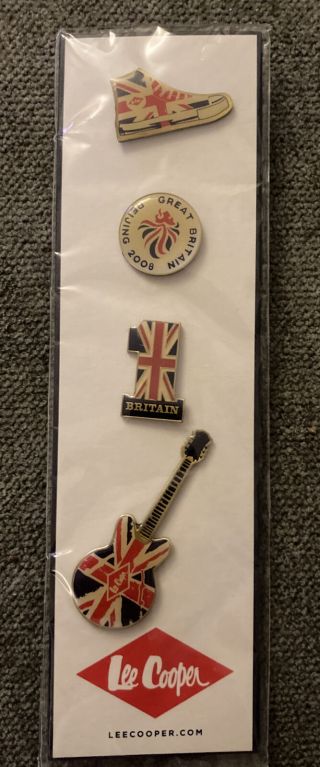 Rare Beijing 2008 Olympic Set Of 4 Team Gb Pin Badges Athlete Issue Only