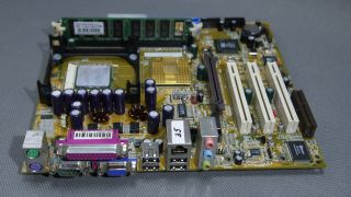 35 Dfi Ns35 - Tl Miniatx S478,  Intel Celeron 1700mhz,  512mb Pc3200 Ddr Rare