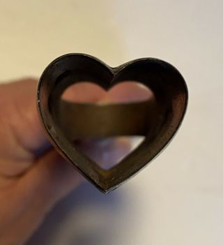 Rare Antique Heart Shaped Leather Punch /tool 348 Marked J.  A.  Worcester
