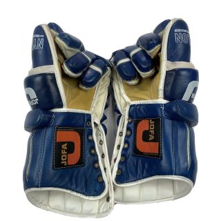 Pair Vintage Jofa 688 Blue Hockey Gloves Rare Nhl??