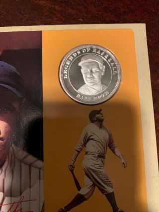 VERY RARE Babe Ruth Legends Hall of Fame 500 HR Club SILVER Coin&Card 2