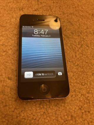 Apple Iphone 4s - 16gb - Black  A1387 (cdma,  Gsm) Ios 6 (rare)