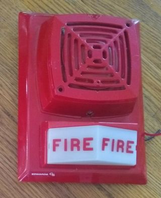 Rare Vintage Edwards Gs 895b - 301 Electromechanical Fire Alarm Horn/strobe