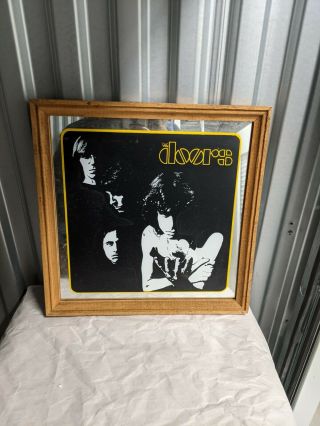 Rare Cool Vintage The Doors Glass Carnival Mirror 1970s Jim Morrison Awesome