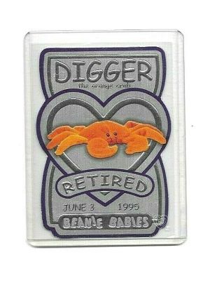 Rare Ty Series 3 Silver Digger Retired Beanie Babies Card Low 0125/2160