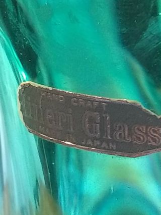 Vintage Hineri Art Glass Japanese Vase.  Collectable,  rare and unique. 3
