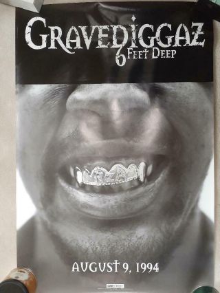 Classic Gravediggaz Rza Poster And Gravediggaz Sticker.  Rare Item 1994