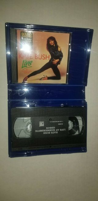 KATE BUSH LIVE AT HAMMERSMITH ODEON RARE OOP CD & PAL VHS VIDEO BOX SET 3