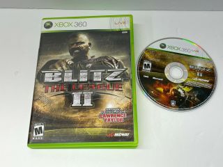 Blitz: The League Ii 2 Microsoft Xbox 360 Nfl Lawrence Taylor W/ Box Rare