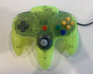 Official Oem Extreme Green Nintendo 64 N64 Controller - Rare Authentic