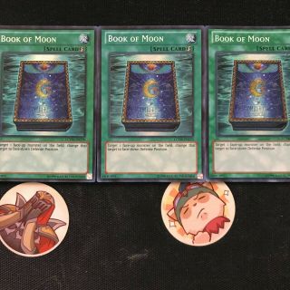 3 Copies Of Book Of Moon Secret Rare (mint/nm) Lcyw Lcjw Yugioh