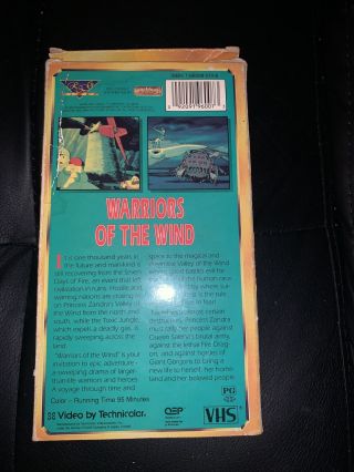 VERY RARE Warriors Of The Wind VHS 1990 StarMaker R&G Video Anime OOP 3