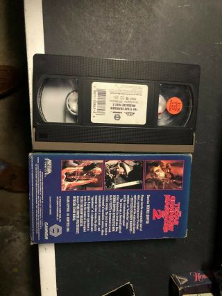THE TEXAS CHAINSAW MASSACRE 2 HORROR SLASHER SOV VHS BIG BOX OOP RARE SLIP HTF 2