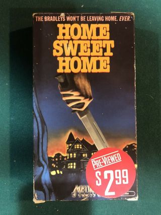 Home Sweet Home (vhs,  1985) 1980 Horror Slasher Media Rare Oop